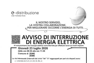 Avviso di interruzione energia elettrica